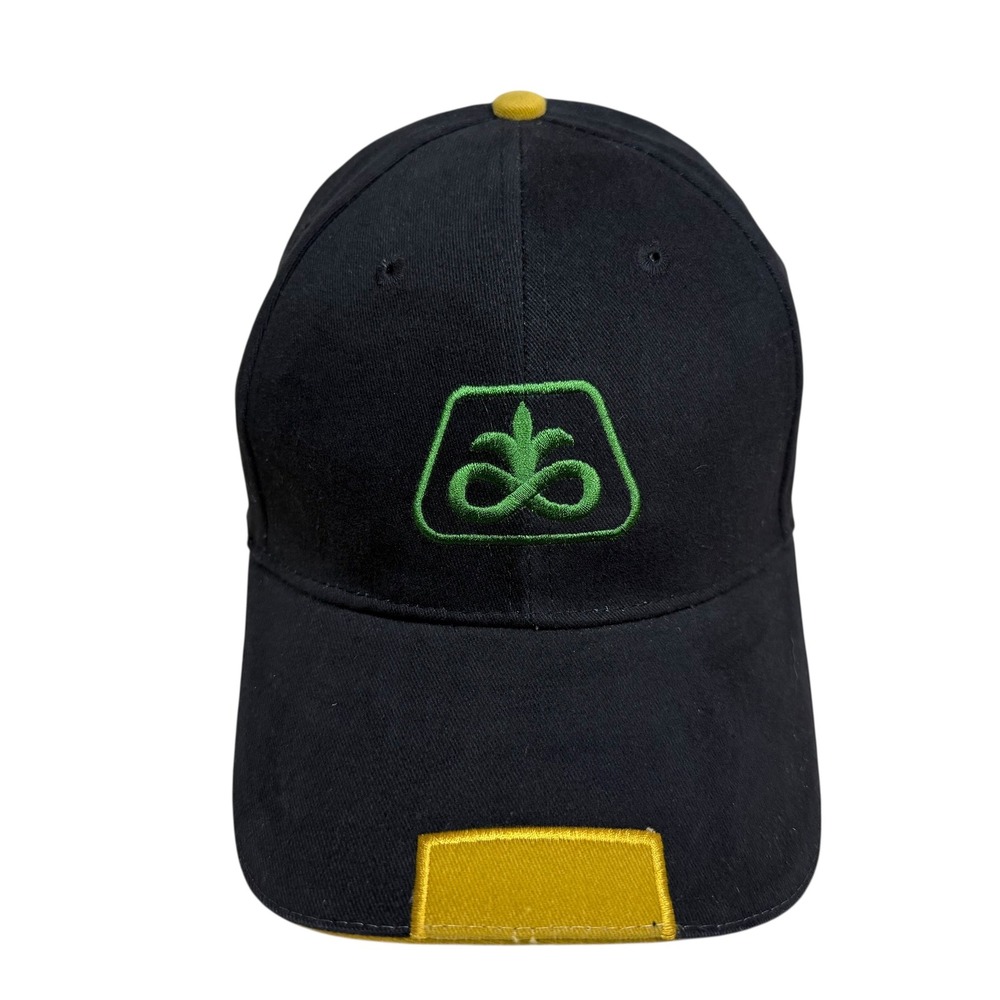 Pioneer Hat Baseball Cap Adjustable Backstrap Black Gold Mens Size OSFA